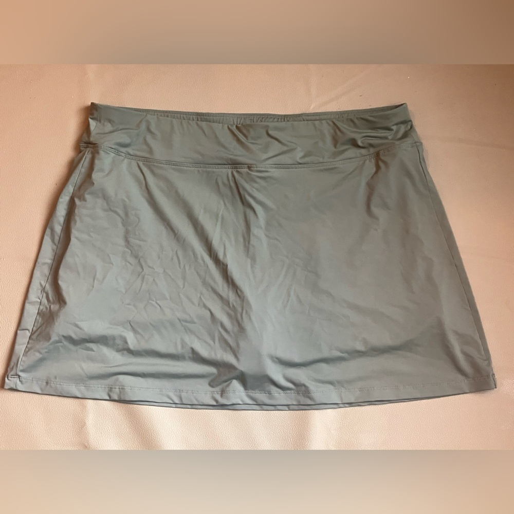 Duluth Trading Co Suit Up Tankini 2-PIECE Swim Set Green Ikat Print Size 18 - Picture 9 of 15